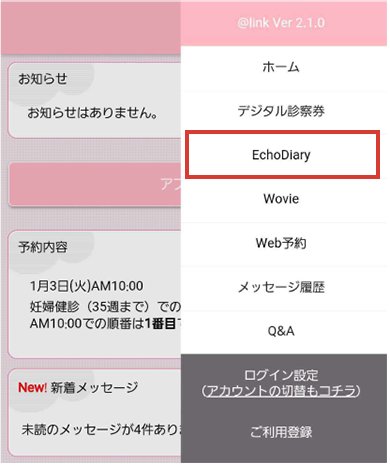 echodiary手順2